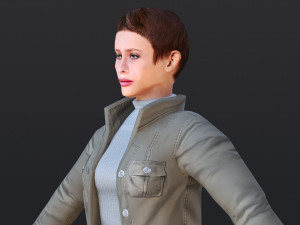 Woman 36 To 40 With 52 Animations 32 Morphs 3D Model