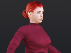 Woman 36 To 40 With 52 Animations 32 Morphs 3D Model