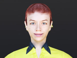 Woman 41 To 45 With 52 Animations 32 Morphs 3D Model