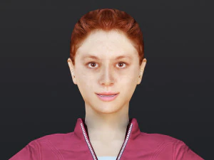 Woman 41 To 45 With 52 Animations 32 Morphs 3D Model