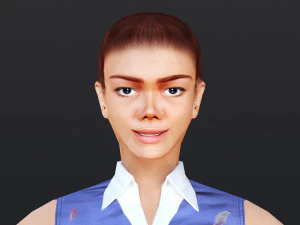 Woman 41 To 45 With 52 Animations 32 Morphs 3D Model