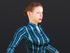 Woman 41 To 45 With 52 Animations 32 Morphs 3D Model