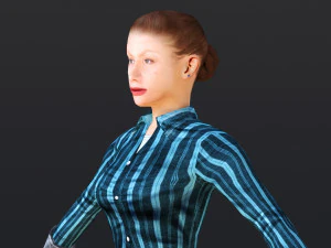 Woman 41 To 45 With 52 Animations 32 Morphs 3D Model