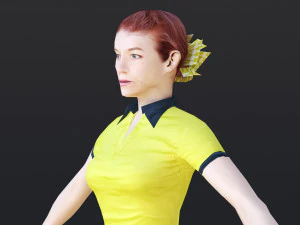 Woman 41 To 45 With 52 Animations 32 Morphs 3D Model