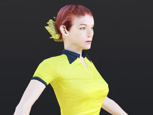 Woman 41 To 45 With 52 Animations 32 Morphs 3D Model