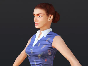 Woman 41 To 45 With 52 Animations 32 Morphs 3D Model
