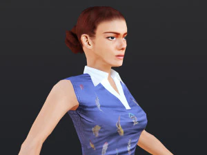 Woman 41 To 45 With 52 Animations 32 Morphs 3D Model