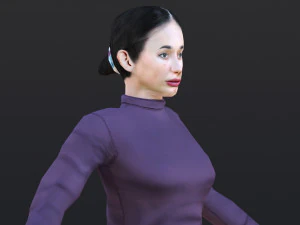 Woman 46 To 50 With 52 Animations 32 Morphs 3D Model