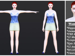 Woman 1 To 25 With 52 Animations 32 Morphs 3D मॉडल