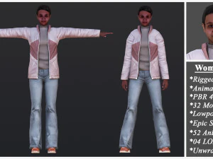 Woman 1 To 25 With 52 Animations 32 Morphs 3D Model