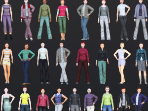 Woman 26 To 50 With 52 Animations 32 Morphs 3Dモデル