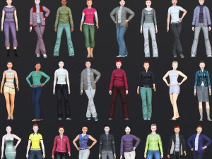 Woman 26 To 50 With 52 Animations 32 Morphs 3D Model