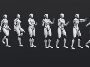 50 Female Animations 3D Модель