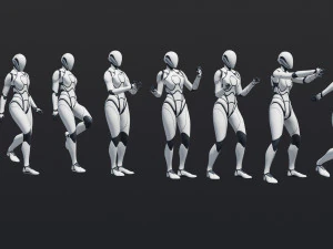 50 Female Animations 3D Model