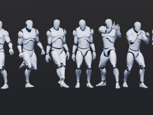 50 Male Animations 3D Model