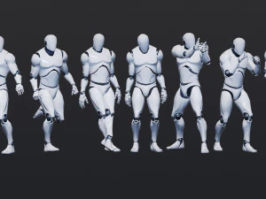 50 Male Animations 3D Model