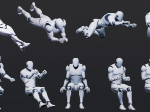 50 Male Animations 3D Model