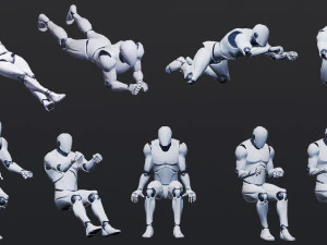 50 Male Animations 3D Model