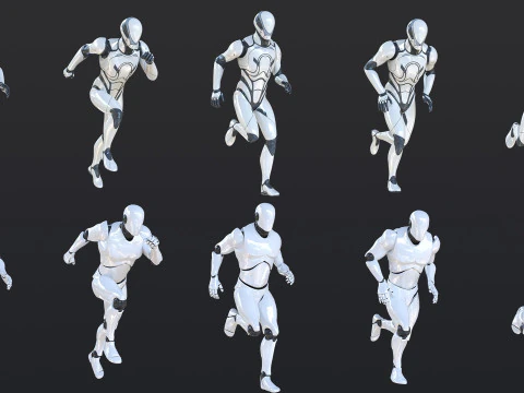 Run Animations 1-20 3D Model