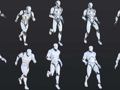 Run Animations 1-20 3D Model