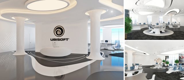 modern office 3D 模型 .c4d .max .obj .3ds .fbx .stl .blend 