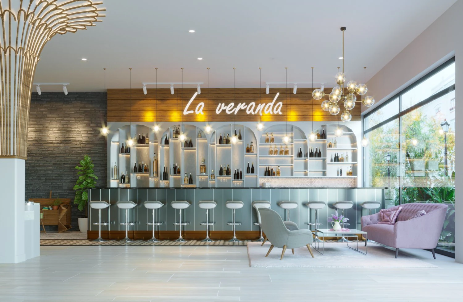modern restaurant 3D Model .c4d .max .obj .3ds .fbx .stl .blend 