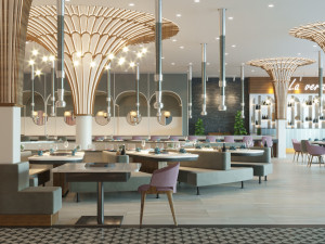 modern restaurant 3D Model