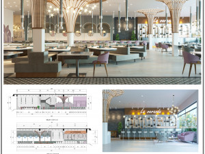 modern restaurant 3D Model