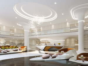 hotel reception 3D 模型