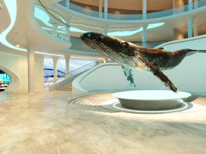 interno del museo Modello 3D