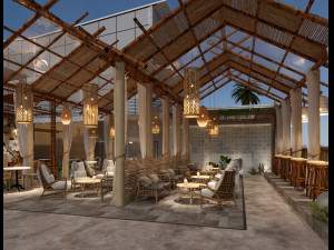 coffee house scene Model 3D