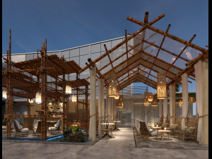 coffee house scene Model 3D