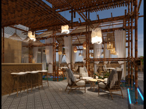 coffee house scene Model 3D