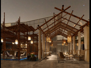coffee house scene Model 3D