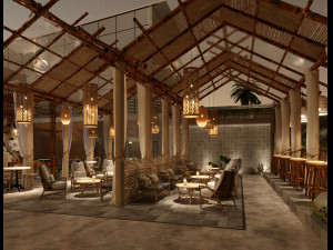 coffee house scene Model 3D