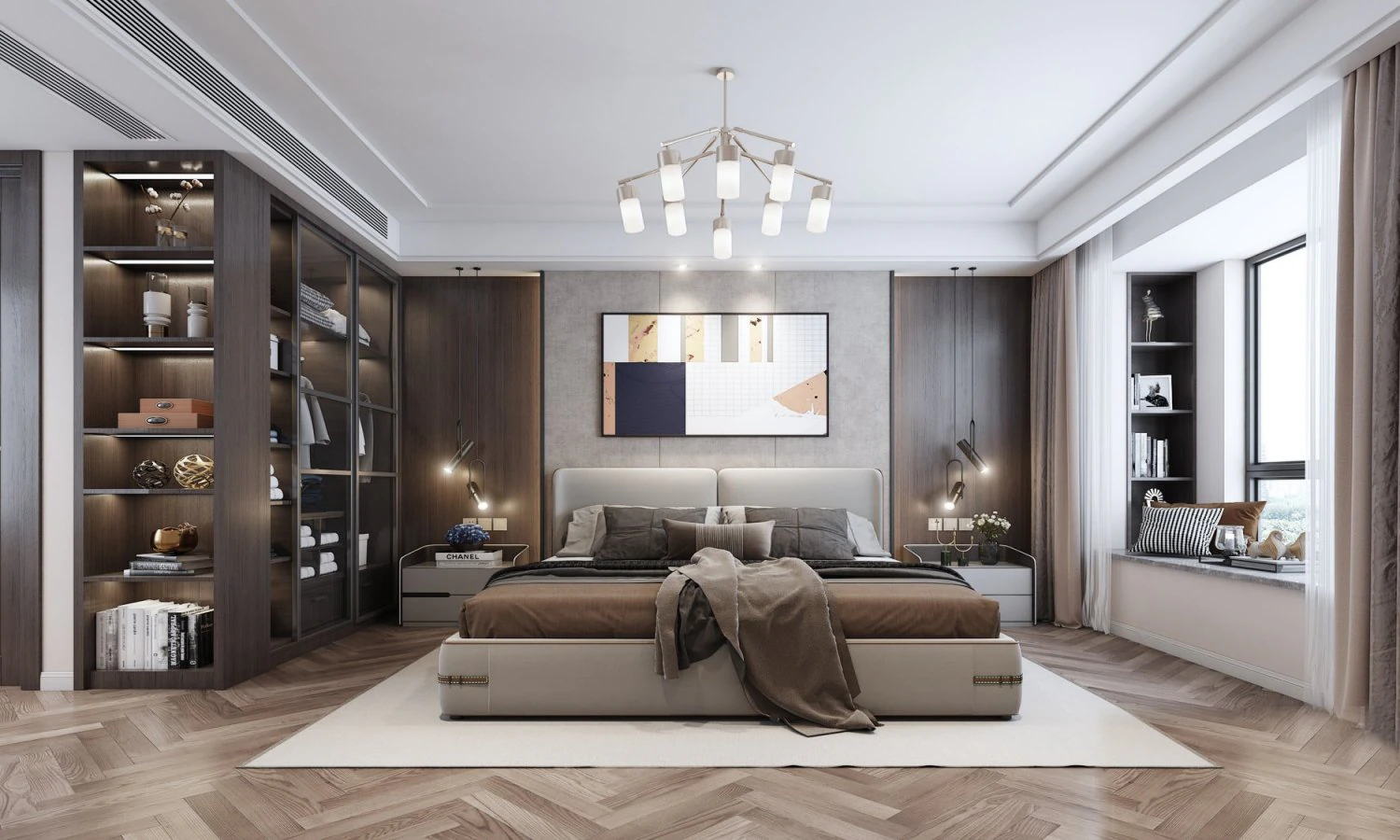 bedroom interior 3D Model .c4d .max .obj .3ds .fbx .stl .blend 