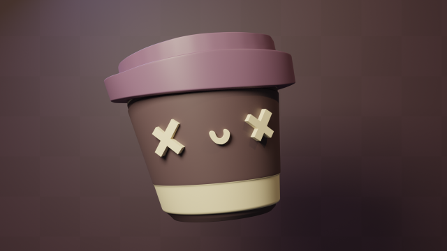 glass of coffee Modello 3D .c4d .max .obj .3ds .fbx .stl .blend 