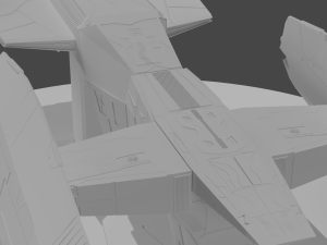 spaceship for 3d printing 3D 모델