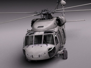 Sikorsky uh-60a black hawk 3D Модель