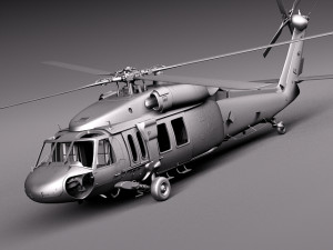 Sikorsky uh-60a black hawk 3D Модель