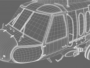 Sikorsky uh-60a black hawk 3D Модель