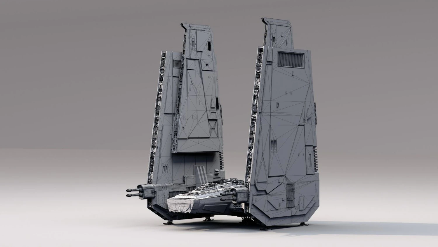 Star wars command shuttle 3D Model .c4d .max .obj .3ds .fbx .stl .blend