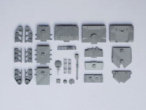 M1 abrams tank detailed model kit 3d print model 3D Модель