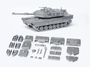 M1 abrams tank detailed model kit 3d print model 3D Model