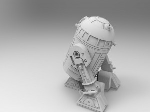 R2-d2 robot 3d print model Modelo 3D