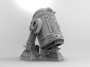 R2-d2 robot 3d print model Modelo 3D