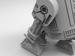 R2-d2 robot 3d print model Modelo 3D