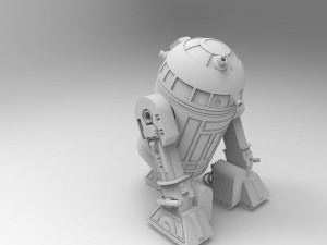 R2-d2 robot 3d print model Modelo 3D