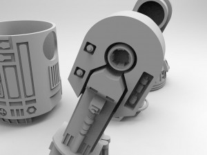R2-d2 robot 3d print model Modelo 3D