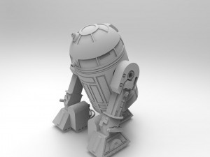 R2-d2 robot 3d print model Modelo 3D